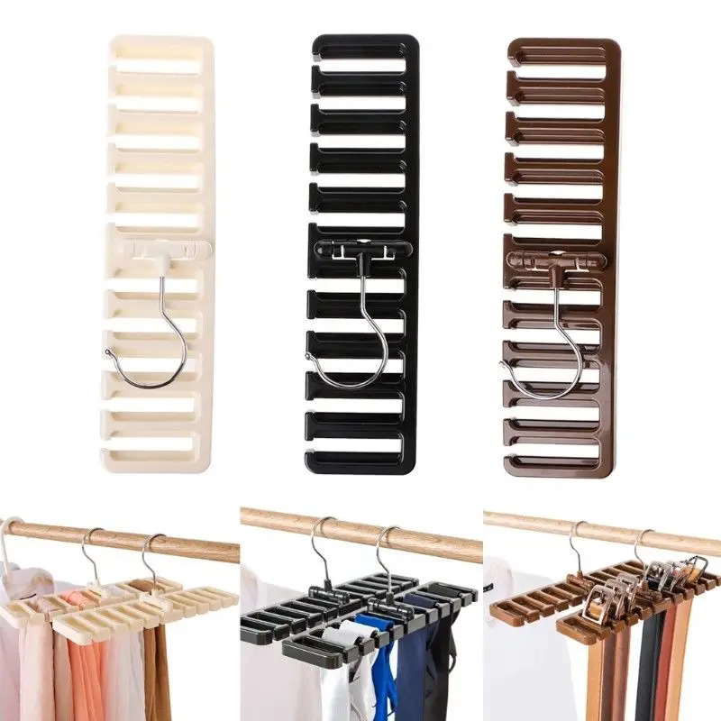 DIY Tie Belt Storage Rack Organizer Space Saver Tops Bra Rotating Hanger Holder Home 3 Color