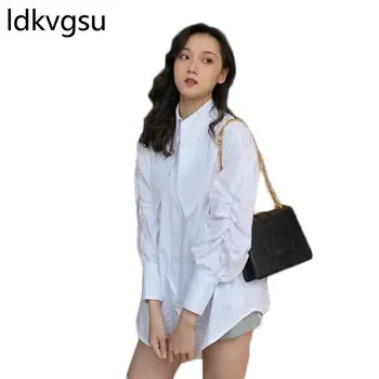Ladies Shirts&Blouses 2019 Spring Sweet Bow Tie Long Sleeve Shirt Women Oversized Long White Blousa Mujer Puff Sleeve Shirt f112
Ladies Shirts&Blouses 2019 Spring Sweet Bow Tie Long Sleeve Shirt Women Oversized Long White Blousa Mujer Puff Sleeve Shirt f112