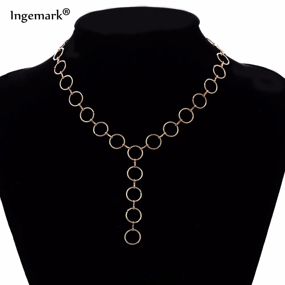 Fashion Punk Style Zinc Alloy Fine Chain Link Iron Circles Choker Necklace for Women Neck Collar Statement Necklace Jewelry
Fashion Punk Style Zinc Alloy Fine Chain Link Iron Circles Choker Necklace for Women Neck Collar Statement Necklace Jewelry