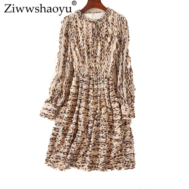 Ziwwshaoyu Elegant Ruffles Party dresses Leopard print O-Neck Temperament dress 2019 spring and summer new women
Ziwwshaoyu Elegant Ruffles Party dresses Leopard print O-Neck Temperament dress 2019 spring and summer new women