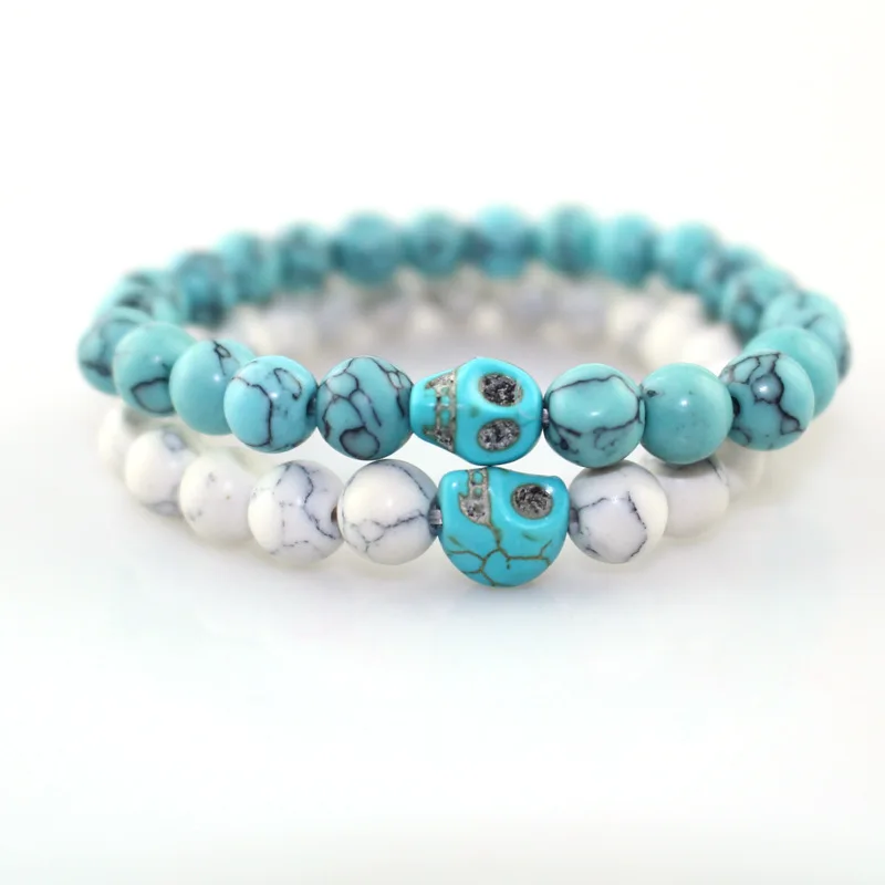 Couples Distance Bracelet Classic Natural Stone Black&Blue Beaded Punk wind Skull Bracelets for Men Women Best Friend Hot
Couples Distance Bracelet Classic Natural Stone Black&Blue Beaded Punk wind Skull Bracelets for Men Women Best Friend Hot