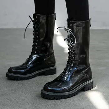 2019 new genuine leather high boots women autumn winter boots fashion Motorcycle boots low heel mid calf boots ladies shoes
2019 new genuine leather high boots women autumn winter boots fashion Motorcycle boots low heel mid calf boots ladies shoes