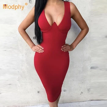 Summer Women's Bandage Dress Vestidos Verano 2018 Red Tank Sexy Deep V Sleeveless Skinny Club Dress Celebrity Party Dress
Summer Women's Bandage Dress Vestidos Verano 2018 Red Tank Sexy Deep V Sleeveless Skinny Club Dress Celebrity Party Dress