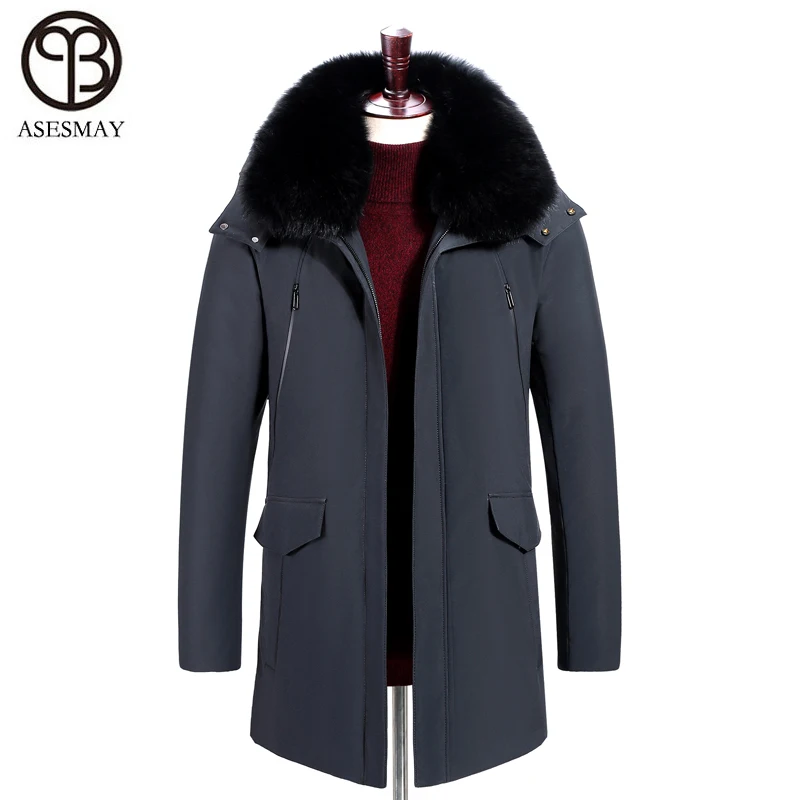 Asesmay 2018 Brand Clothing Men Down Jacket For Winter Warm Thick White Duck Down Goose Feather Parka Natural Fur Outwear Coat
Asesmay 2018 Brand Clothing Men Down Jacket For Winter Warm Thick White Duck Down Goose Feather Parka Natural Fur Outwear Coat