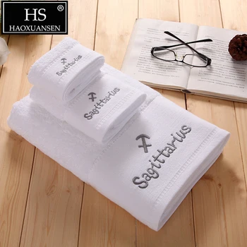 Luxury Twelve Constellations Letter Embroidery 3Pcs Towel Set 100% Combed Cotton 1pc Bath Towel 1pc Face Towel 1pc Hand Towel
Luxury Twelve Constellations Letter Embroidery 3Pcs Towel Set 100% Combed Cotton 1pc Bath Towel 1pc Face Towel 1pc Hand Towel