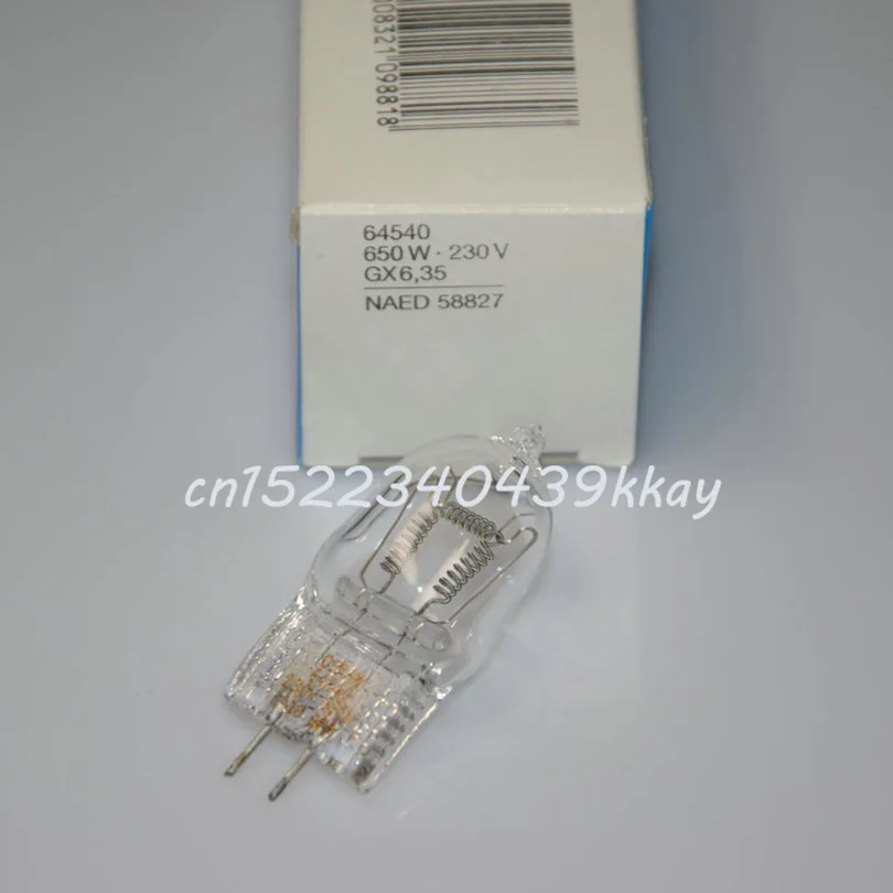 OSRAM 64540 230V650W GX6.35 halogen lamp osram 64540 NAED58827 Professional Photography Bulb Stage Lighting Beads
OSRAM 64540 230V650W GX6.35 halogen lamp osram 64540 NAED58827 Professional Photography Bulb Stage Lighting Beads