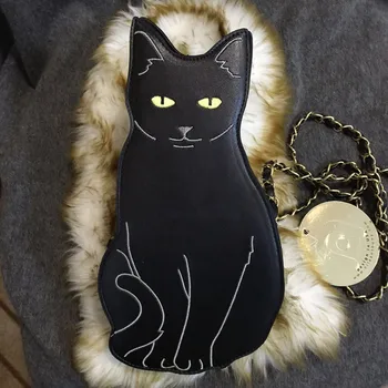 Fashion brand design personalized fashion cute black cat shape chain shoulder bag messenger bag ladies handbag Clutch bag purse
Fashion brand design personalized fashion cute black cat shape chain shoulder bag messenger bag ladies handbag Clutch bag purse