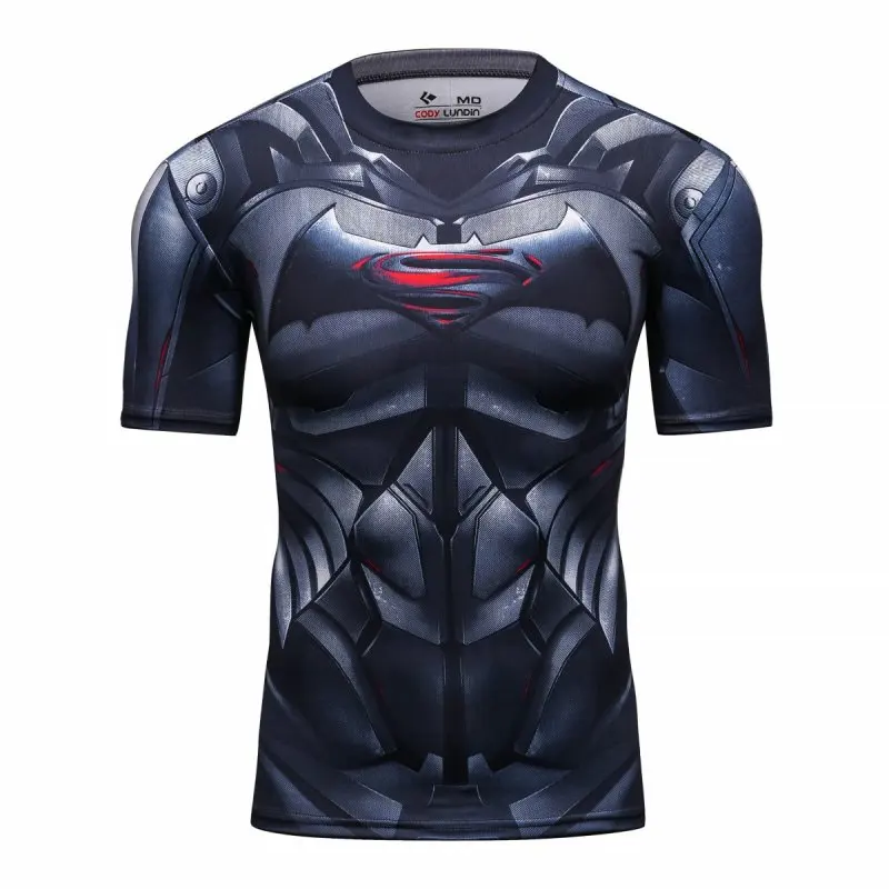 Red Plume Men's Compression Sport Tight Perspiration Training T Shirt Batman VS Superman Shirt
Red Plume Men's Compression Sport Tight Perspiration Training T Shirt Batman VS Superman Shirt