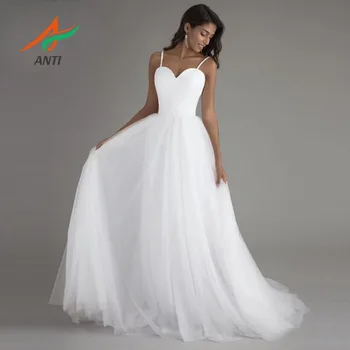 ANTI Spaghetti Strap Beach Wedding Dresses 2019 Vestido Noiva Praia Simple White Tulle Casamento Sashes Bridal Gown Custom made
ANTI Spaghetti Strap Beach Wedding Dresses 2019 Vestido Noiva Praia Simple White Tulle Casamento Sashes Bridal Gown Custom made