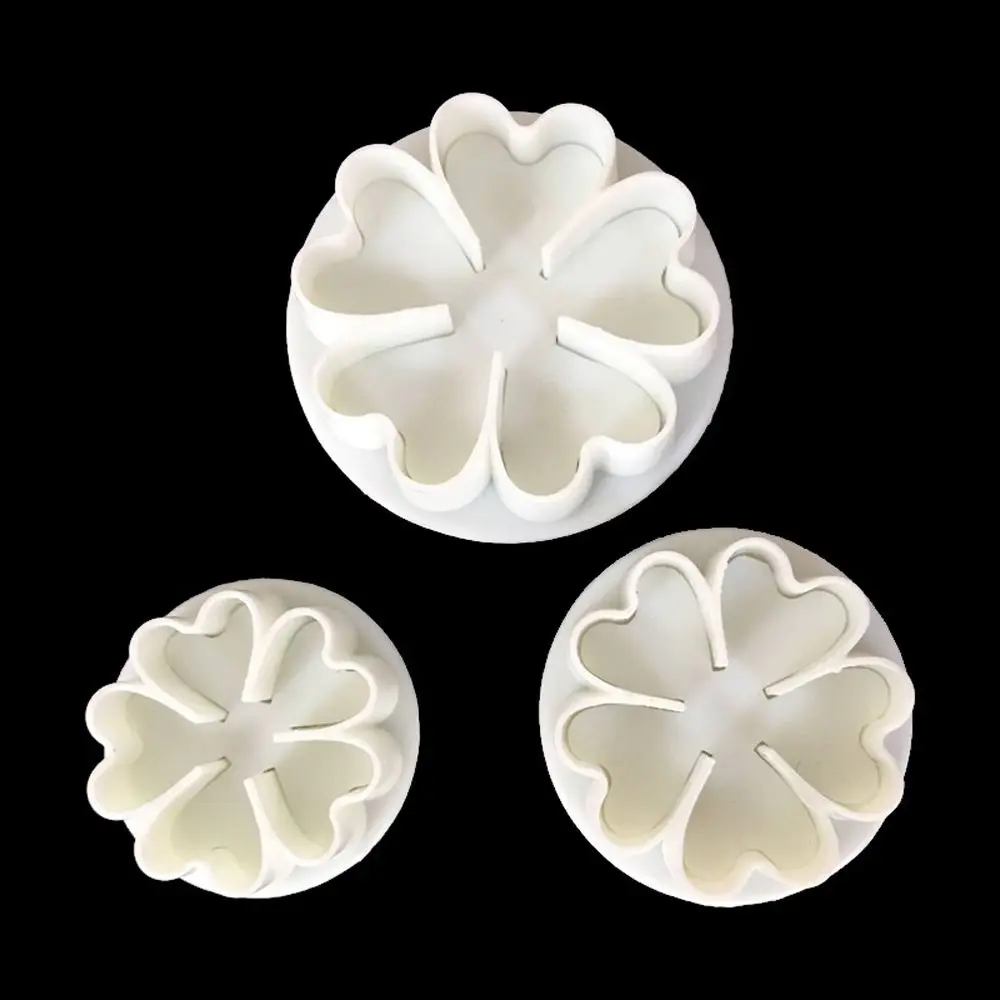 3Pcs/Set Mini Heart Flower Mold Plastic Plunger DIY Cake Decorating Tools Fondant Sugar Craft Biscuit Cookies Cutter Mould 3Pcs/Set Mini Heart Flower Mold Plastic Plunger DIY Cake Decorating Tools Fondant Sugar Craft Biscuit Cookies Cutter Mould