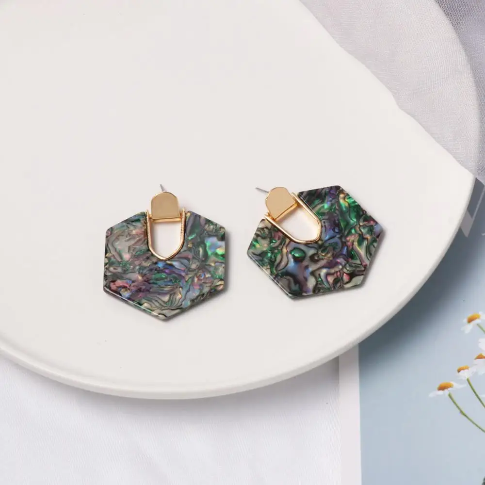 2019 New Design Polygonal Acrylic Resin Dangle Earring Colorful Abalone Shell Geometry Statement Drop Earrings For Women Party
2019 New Design Polygonal Acrylic Resin Dangle Earring Colorful Abalone Shell Geometry Statement Drop Earrings For Women Party