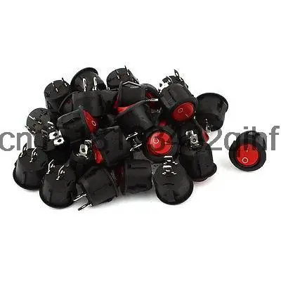 

30 x KCD1-105 2Pin SPST NO/OFF Round Rocker Power Switch AC 250V/6A 125V/10A