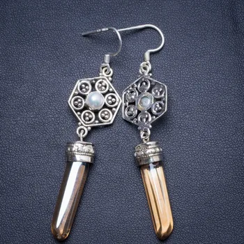 Natural Quartz and River Pearl Handmade Unique 925 Sterling Silver Earrings 2.75" X4717
Natural Quartz and River Pearl Handmade Unique 925 Sterling Silver Earrings 2.75" X4717