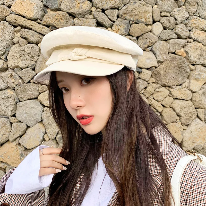 New spring and summer day bow-tied cotton flat top navy cap cap cap woman Britain beret octagon hat tide
New spring and summer day bow-tied cotton flat top navy cap cap cap woman Britain beret octagon hat tide