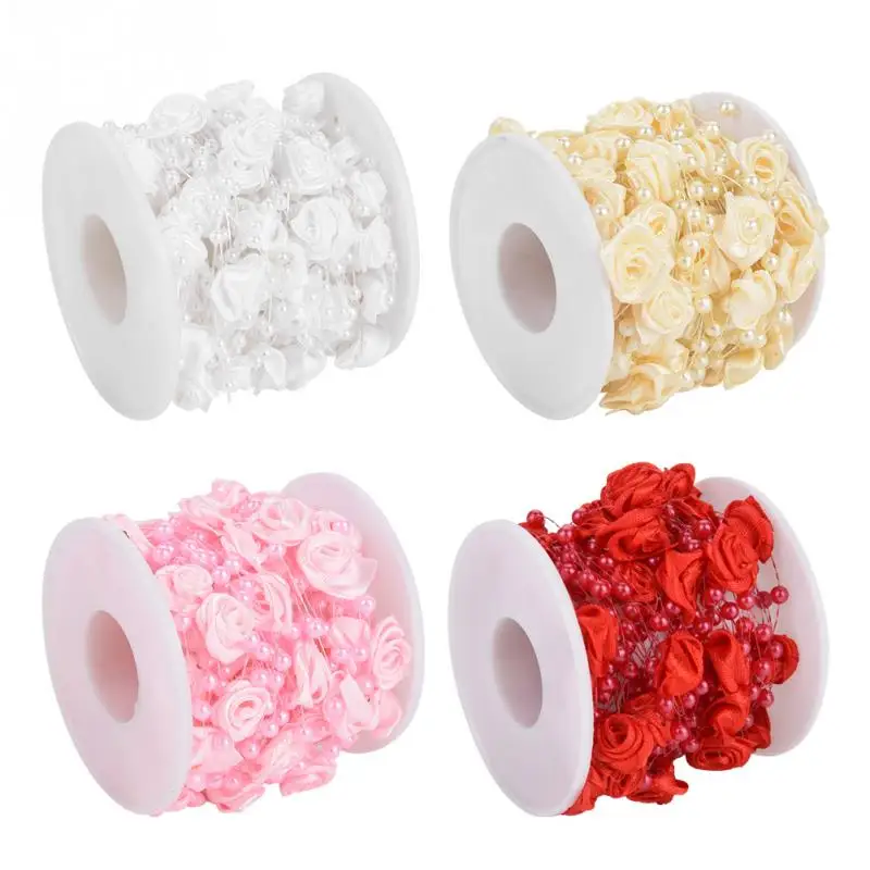 10mroll Rose Artificial Pearl Wire Beads Garland String DIY Wedding Decoration for christmas
10mroll Rose Artificial Pearl Wire Beads Garland String DIY Wedding Decoration for christmas