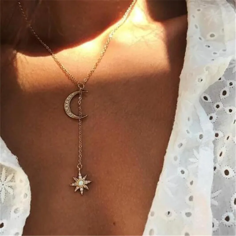 Olaru Trendy Crysatl Star Moon Choker Necklace For Woman Vintage Collar Necklaces & Pendants 2019 New Fashion Jewelry Wholesale
Olaru Trendy Crysatl Star Moon Choker Necklace For Woman Vintage Collar Necklaces & Pendants 2019 New Fashion Jewelry Wholesale