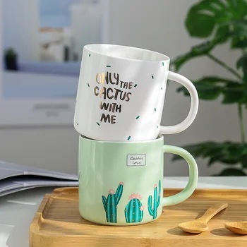 400ml Creative Cactus Bronzing Ceramic Mug, Letter Mug Painted Pattern Coffee Cup Drinking puer tea Cups Drinkware
400ml Creative Cactus Bronzing Ceramic Mug, Letter Mug Painted Pattern Coffee Cup Drinking puer tea Cups Drinkware