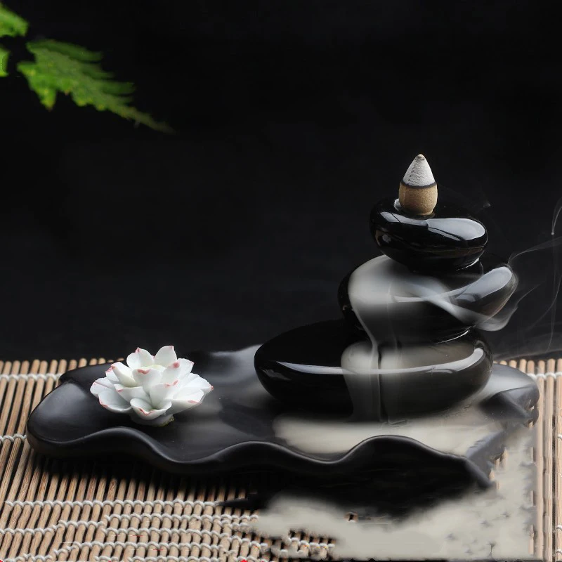 Ceramic Flowing Water Backflow Incense Burner Creative Aromatherapy Incense Burner Decoration + 10Pcs Incense Cones
Ceramic Flowing Water Backflow Incense Burner Creative Aromatherapy Incense Burner Decoration + 10Pcs Incense Cones