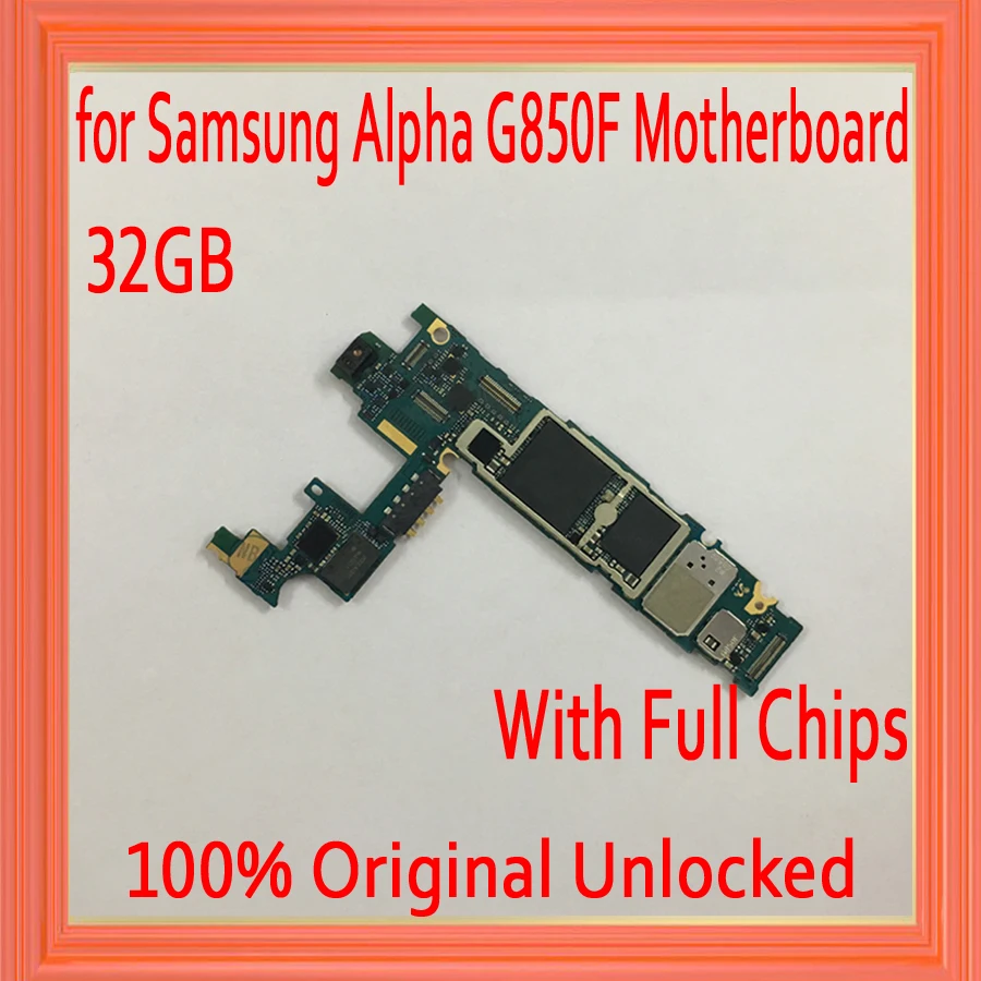 100% Original unlocked for Samsung Galaxy Alpha G850F Motherboard,32GB for Galaxy G850F Mainboard with Full Chips,Free Shipping
100% Original unlocked for Samsung Galaxy Alpha G850F Motherboard,32GB for Galaxy G850F Mainboard with Full Chips,Free Shipping