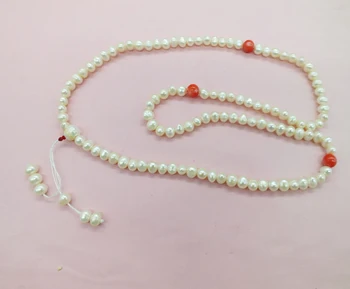 Natural 6-7 mm freshwater pearl Tibet male and female, worship, amulet necklace.
Natural 6-7 mm freshwater pearl Tibet male and female, worship, amulet necklace.