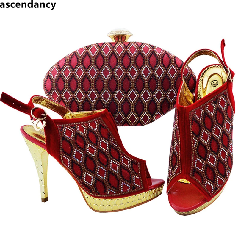 Latest Design Italian Shoes with Matching Bags Set Decorated with Rhinestone Sexy Heels Block Heel Shoes Slip on Women Shoe
Latest Design Italian Shoes with Matching Bags Set Decorated with Rhinestone Sexy Heels Block Heel Shoes Slip on Women Shoe