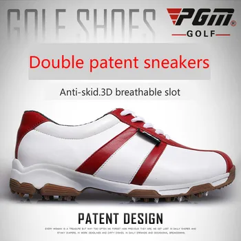 PGM Genuine Leather golf shoes women's Non-slip patent Golf Sneakers Ultralight waterproof breathable Female Sports shoes 35-39
PGM Genuine Leather golf shoes women's Non-slip patent Golf Sneakers Ultralight waterproof breathable Female Sports shoes 35-39