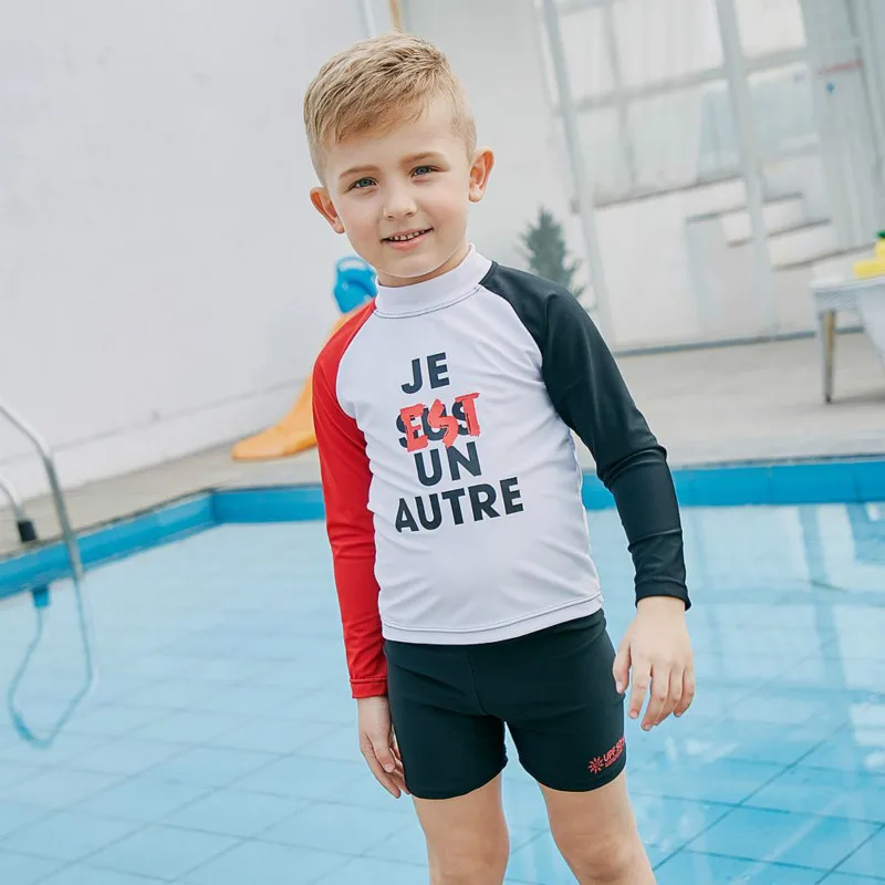 SABOLAY Quick Dry Swimsuit Separate Long Sleeves and Shorts Elastic Patchwork Letter Printed Sun Protection UPF50+ Swimming Suit
SABOLAY Quick Dry Swimsuit Separate Long Sleeves and Shorts Elastic Patchwork Letter Printed Sun Protection UPF50+ Swimming Suit