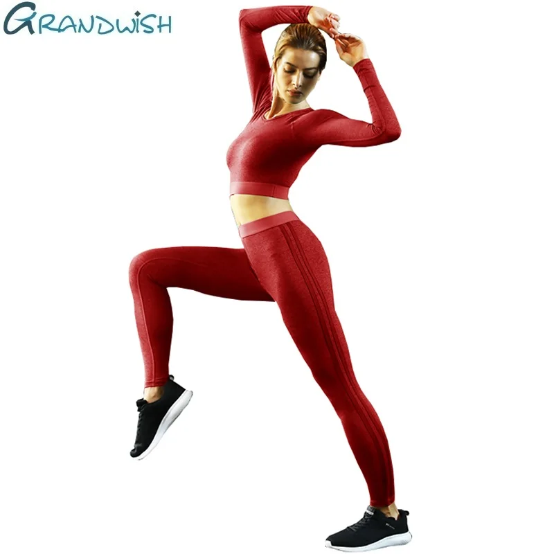 Grandwish Women Yoga Sets Sport Tracksuit Full Sleeve Top&Legging Gym Clothes Sets Workout Sportwear Fashion Sweapants,ZF012
Grandwish Women Yoga Sets Sport Tracksuit Full Sleeve Top&Legging Gym Clothes Sets Workout Sportwear Fashion Sweapants,ZF012