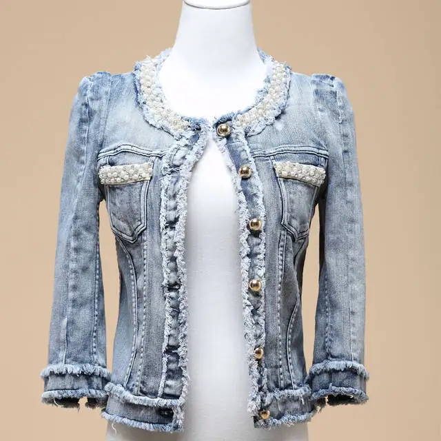 2018 Casual Spring Autumn Women Short Pattern Denim Jeans Jackets Pearl Beading Lady Jean Outwear Female Clothing JACKET-2984
2018 Casual Spring Autumn Women Short Pattern Denim Jeans Jackets Pearl Beading Lady Jean Outwear Female Clothing JACKET-2984
