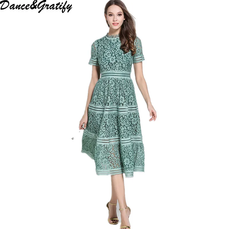 Dance&Gratify 2018 New Brand Designer Lace Party Dress Plus Size Women Summer Casual Office Work Big Swing Dresses
Dance&Gratify 2018 New Brand Designer Lace Party Dress Plus Size Women Summer Casual Office Work Big Swing Dresses