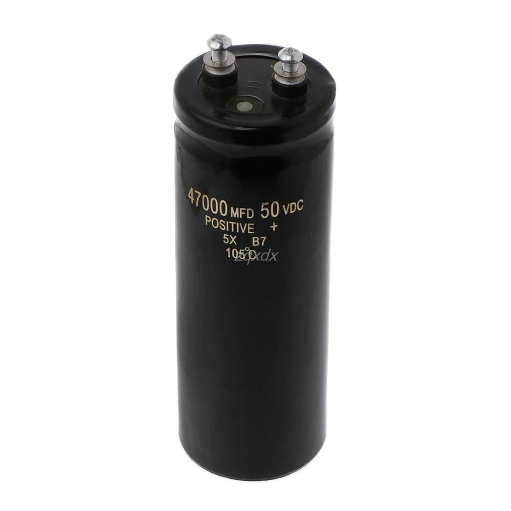 50V 47000UF/MFD алюминиевый винтовой аудио фильтр электролитический конденсатор 105