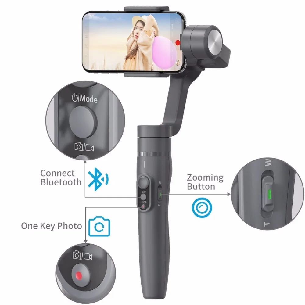 Feiyu Tech Vimble 2 Gimbal Smartphone Stabilizer with Extendable Handheld Remote Control For Smartphone
Feiyu Tech Vimble 2 Gimbal Smartphone Stabilizer with Extendable Handheld Remote Control For Smartphone