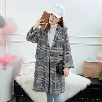 Autumn Winter New Plaid Knit Cardigan Coat 2019 Women Korean Coat Cozy Warm Slim Long Sweater Houndstooth Gray Knit Cardigan Top
Autumn Winter New Plaid Knit Cardigan Coat 2019 Women Korean Coat Cozy Warm Slim Long Sweater Houndstooth Gray Knit Cardigan Top