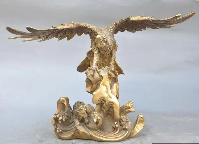 88007016<<<14"Chinese fengshui brass Flying wing Eagle lanneret Hawk bird Auspicious statue
88007016<<<14"Chinese fengshui brass Flying wing Eagle lanneret Hawk bird Auspicious statue