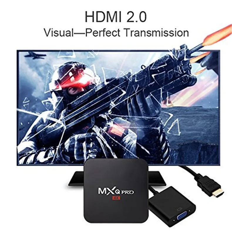 1743 HDMI MXS Plus TV BOX Quad Core Android 5.1 Wifi 5V//2A 8GB EMMC 1GB DDR3