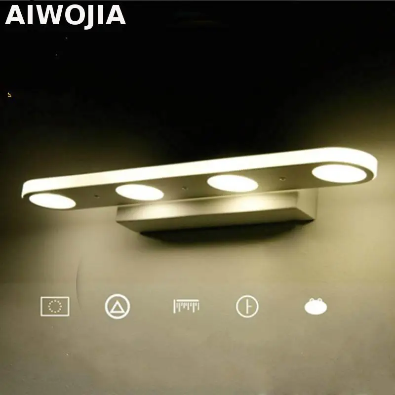New Simple Bathroom Mirror Light LED Bathroom Wall Lamp Stainless Steel lamparas de pared Make-up Waterproof Anti-fog Lamps
New Simple Bathroom Mirror Light LED Bathroom Wall Lamp Stainless Steel lamparas de pared Make-up Waterproof Anti-fog Lamps