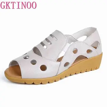 GKTINOO Women Sandals 2019 New Fashion Genuine Leather Flat Sandals Women Casual Soft bottom Summer Shoes Mother sandals
GKTINOO Women Sandals 2019 New Fashion Genuine Leather Flat Sandals Women Casual Soft bottom Summer Shoes Mother sandals