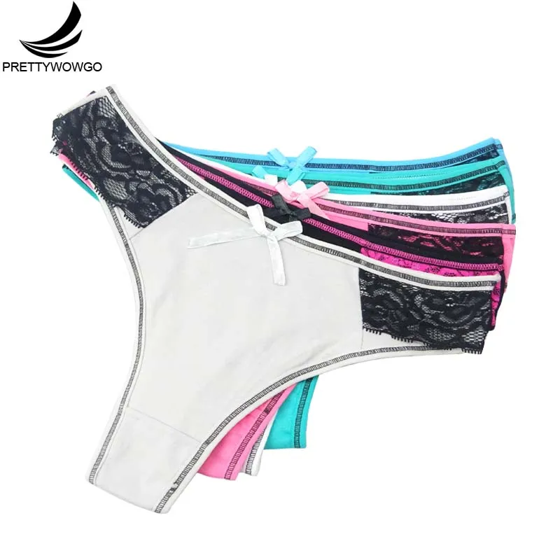 Prettywowgo 6 pcs/lot 2020 Women Sexy Panties New Arrival Low Waist Cotton Ladies G-String Lace Thongs 7335
Prettywowgo 6 pcs/lot 2020 Women Sexy Panties New Arrival Low Waist Cotton Ladies G-String Lace Thongs 7335