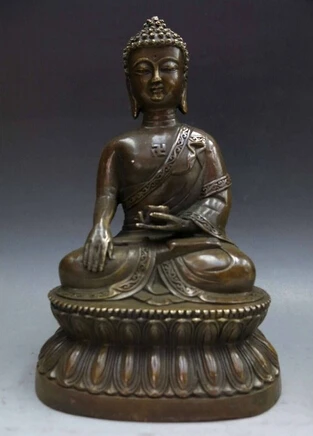 Copper Brass CHINESE crafts Asian 9" Elaborate Chinese copper Buddhism Buddha Sakyamuni Sculpture Statue
Copper Brass CHINESE crafts Asian 9" Elaborate Chinese copper Buddhism Buddha Sakyamuni Sculpture Statue