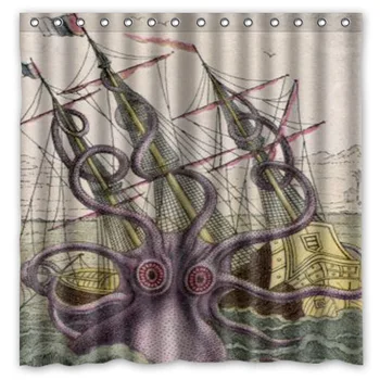 Vintage Kraken-Huge Octopus Attack Merchantman Ship Printed Waterproof Polyester Shower Curtain&Bath Curtain(Size 180X180CM)
Vintage Kraken-Huge Octopus Attack Merchantman Ship Printed Waterproof Polyester Shower Curtain&Bath Curtain(Size 180X180CM)