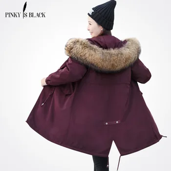 Pinky Is Black 2017 Winter Jacket Women Fur Hooded Long Parkas Coats Cotton Padded Winter Coat Women Jaqueta Feminina Inverno
Pinky Is Black 2017 Winter Jacket Women Fur Hooded Long Parkas Coats Cotton Padded Winter Coat Women Jaqueta Feminina Inverno