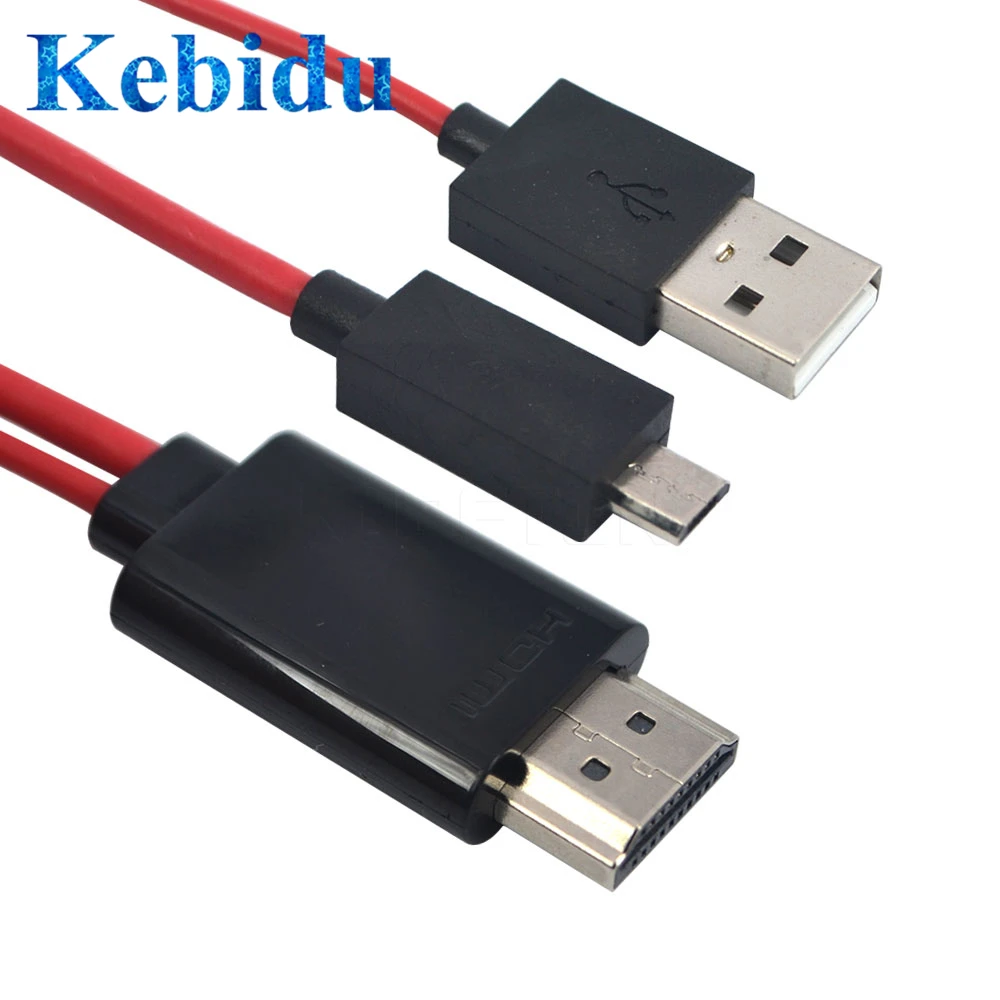

Kebidu Micro USB To HDMI Cable 1080P Full HD For MHL Output Audio Adapter HDTV Adaptor 5Pin 11pin For Samsung Galaxy S2 S3 S4 S5