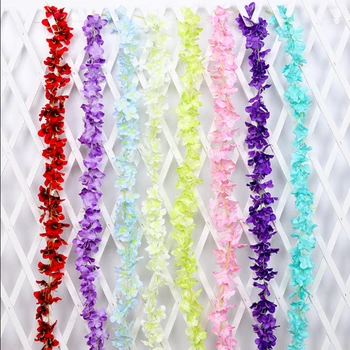 10pcs Rattan Strip Wisteria Artificial Flowers Vine For Handmade Wedding Home Party Floral Decoration DIY Craft Fake Flowers
10pcs Rattan Strip Wisteria Artificial Flowers Vine For Handmade Wedding Home Party Floral Decoration DIY Craft Fake Flowers
