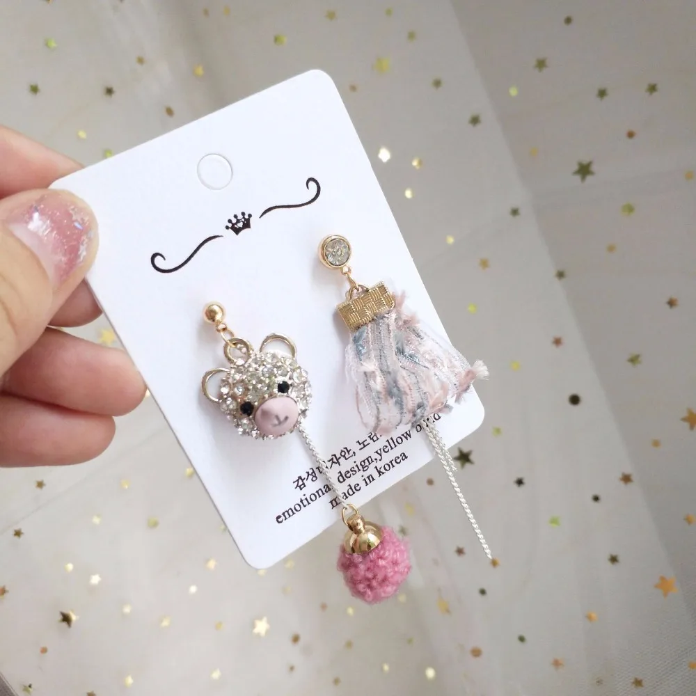 Korea Handmade Cartoon Rhinestone Bear Women Drop Earrings Dangle Earrings Fall Winter Fashion Jewelry Accessories-JQD5
Korea Handmade Cartoon Rhinestone Bear Women Drop Earrings Dangle Earrings Fall Winter Fashion Jewelry Accessories-JQD5