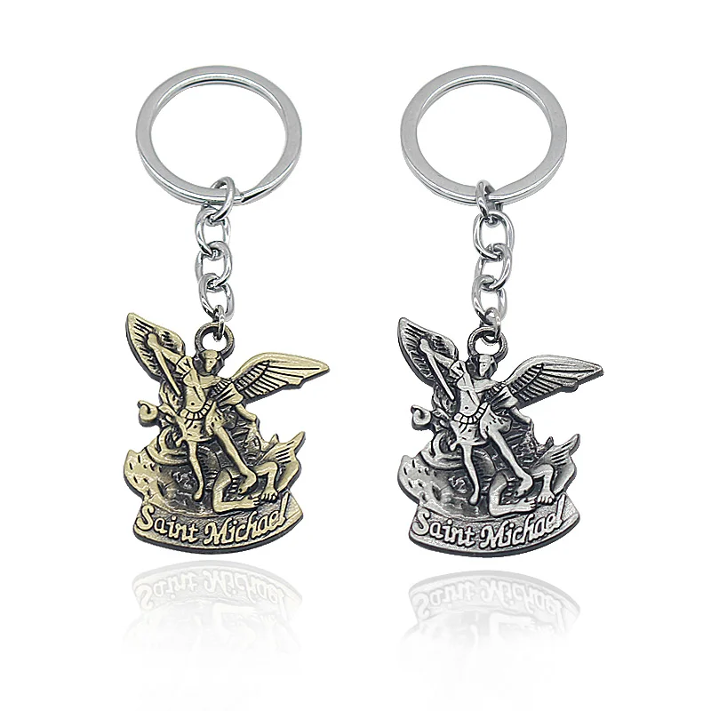 Punk Vintage Archangel Saint Michael Pendant Keychains St. Michael Angel Wings Bible Jesus Key Chain Key Rings Car Keys Holder
Punk Vintage Archangel Saint Michael Pendant Keychains St. Michael Angel Wings Bible Jesus Key Chain Key Rings Car Keys Holder