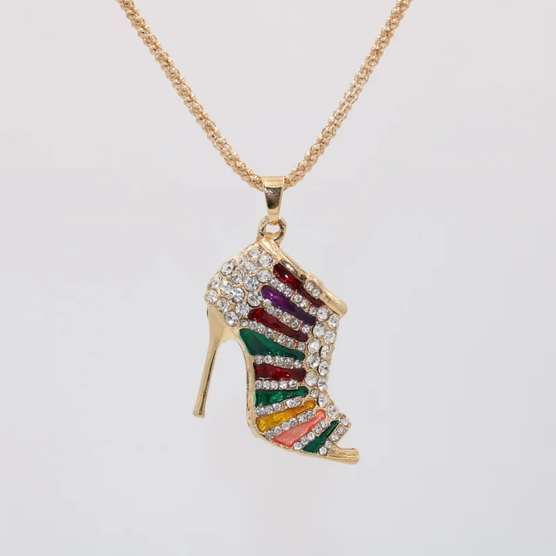 Women Necklace High Heel Necklaces Zinc Alloy Rhinestone Pendant Necklace for Party
Women Necklace High Heel Necklaces Zinc Alloy Rhinestone Pendant Necklace for Party