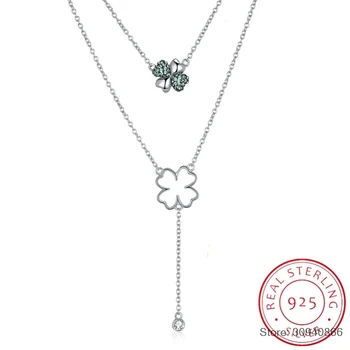 SMTCAT S925 Sterling Silver Crystals from Necklaces For Women Lucky Four Leaf Clover Fine Jewelry lover gifts
SMTCAT S925 Sterling Silver Crystals from Necklaces For Women Lucky Four Leaf Clover Fine Jewelry lover gifts