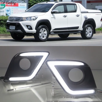 CSGJMY 2PCS 12V ABS For Toyota Hilux Revo Vigo 2015 2016 2017 LED DRL Daytime Running Light Daylight With Yellow Turn Signal
CSGJMY 2PCS 12V ABS For Toyota Hilux Revo Vigo 2015 2016 2017 LED DRL Daytime Running Light Daylight With Yellow Turn Signal