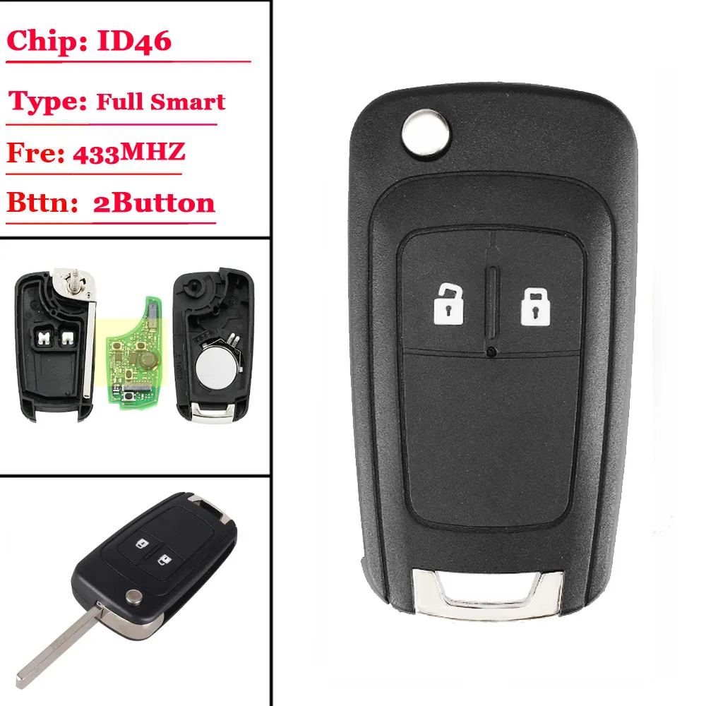 (1pcs ) 2 Button Keyless-go Folding Flip Remote Key Smart Car Key for Chevrolet 433MHz ID46 46 Chip HU100 Uncut Balde
(1pcs ) 2 Button Keyless-go Folding Flip Remote Key Smart Car Key for Chevrolet 433MHz ID46 46 Chip HU100 Uncut Balde