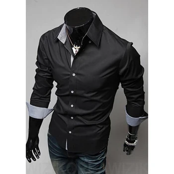 Camiseta Masculina Simple Style Cotton Shirts Mens New Autumn Formal Wear Brand Fashion Button Long Sleeve Shirt Pure Color
Camiseta Masculina Simple Style Cotton Shirts Mens New Autumn Formal Wear Brand Fashion Button Long Sleeve Shirt Pure Color